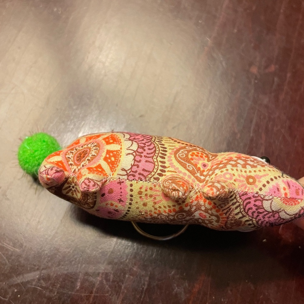 Colorful Patterned Pig Keychain - Picture 8 of 8